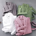 Luxury Warm 100% Cotton Bathrobe Unisex Velour Terry Bath Robe for Men Women
