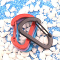 Wholesale 4cm Flat Aluminum Alloy Carabiner Clip Custom Laser Engraved Logo D-Ring Keychain Hook for Backpack Promotional Gift