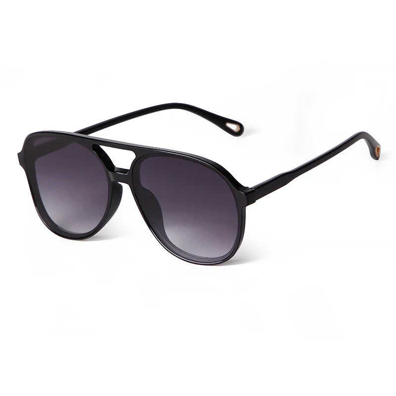 ADE WU STY12140 Tinted Curved Lens Oversized Shades 2024 Fashion Pilot Sun Glasses Vintage Double Bridge Aviation Sunglasses