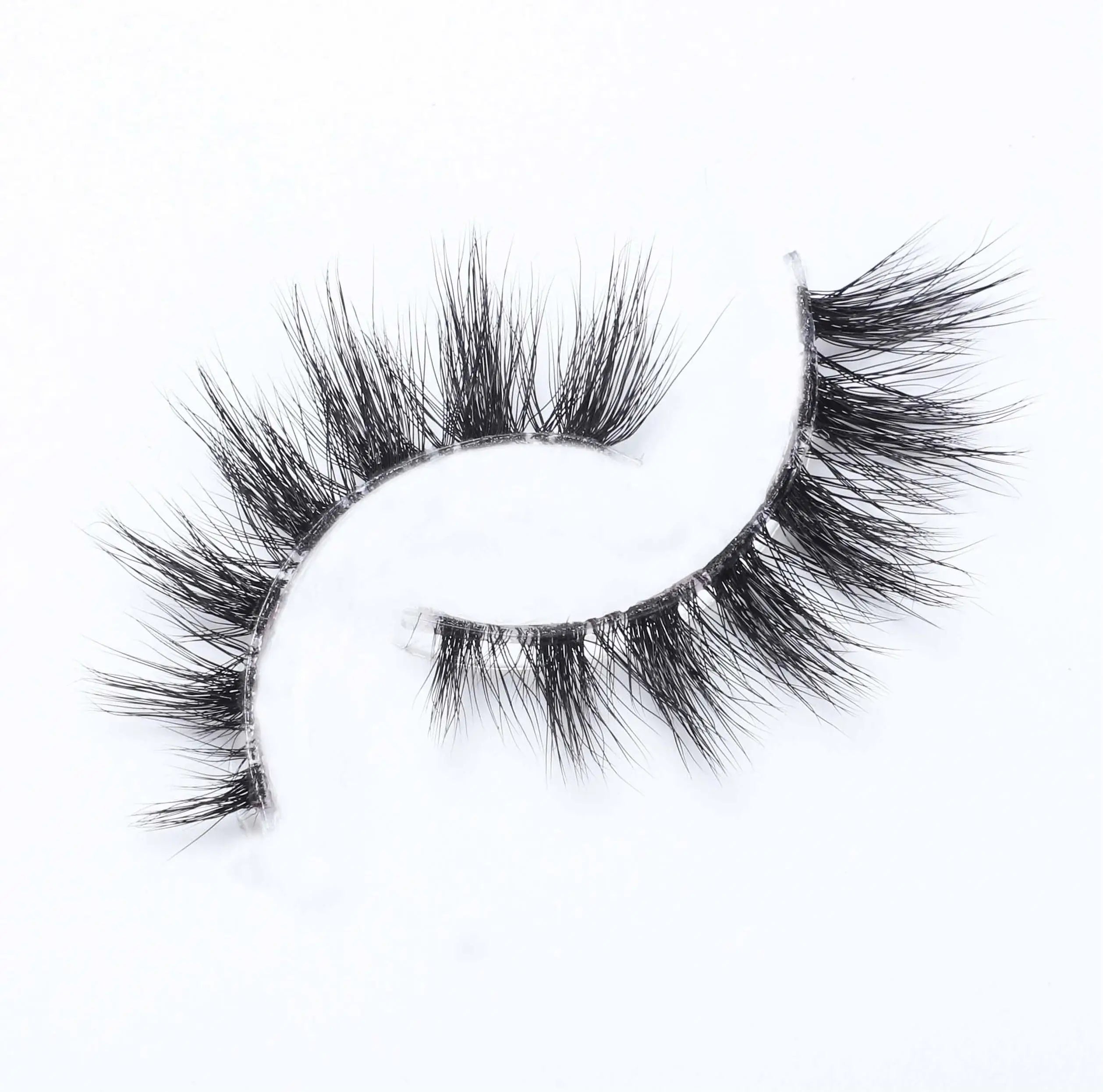 Wholesale New Arrivals Soft and Light Matte clear Band Natural Fluffy Vegan Lashes 3D Faux Mink Eyelashes