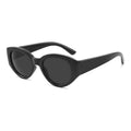 CONCHEN 2025 Fashion Design Stock Vintage Cheap Sun Glasses Plastic Large Frame Custom Logo Printing Women Sunglasses Black