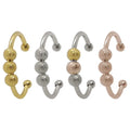 G826 Stainless Steel Jewelry Spinning Fidget Rings Frosted Gold-Plated Spin Ball Spinner Adjustable Anxiety Ring