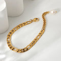 MICCI Jewelry Hot Selling Link Chain Design 18k Gold Plated Hand Chain Bracelet NK Figaro Chain Bracelet