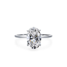 Ladies Jewelry Single Stone Solitaire Big Zircon Oval 925 Cubic Zirconia Luxury Wedding Rings for Women