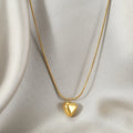 Stainless Steel Rope Chain Necklace Scapular Necklace Catholic Compassion Sideways Heart Necklace