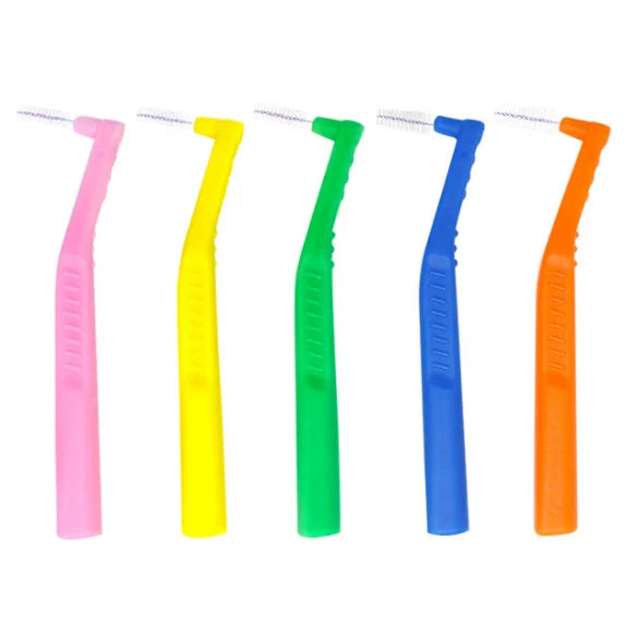 New Arrival L-Shape Adult Interdental Brush Original Pink Dental Oral Tepe Interdental Tooth Brushes for Improved Oral Health