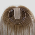 Salon Quality Silver Hair Topper Thin European Fringe Hair Toppers Pieces Fish Net Topper for Women Human Hair