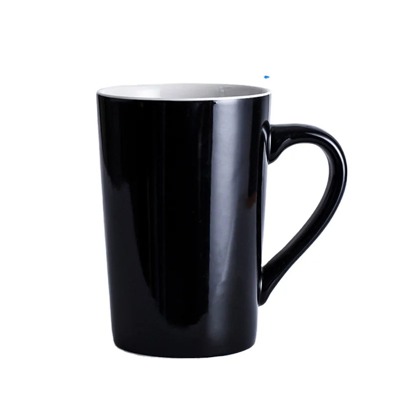 ModernQiu Professional Large Porcelain Ceramic Mugs Creative Straight Coffee Cup Eco-Friendly for Tea Usage