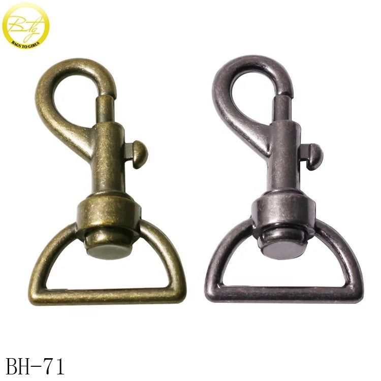 Wholesale Zinc Alloy Lanyard Keyring Buckle Dog Collar Spring Swivel Trigger Clips for Handbag Accessory