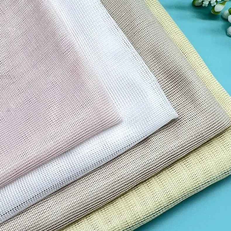 20D Nylon Complex Rigid Stabilizer Mesh 32 Spandex Fabric Plain Lightweight Knitted Plain Dyed Accessories on Li 7 Warp Optional