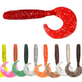 WEIHE 4g 8cm 10pcs/bag 9 Colors Soft Worm Silicone Fishing Baits Jigging  Lures Artificial  Fishing Lures