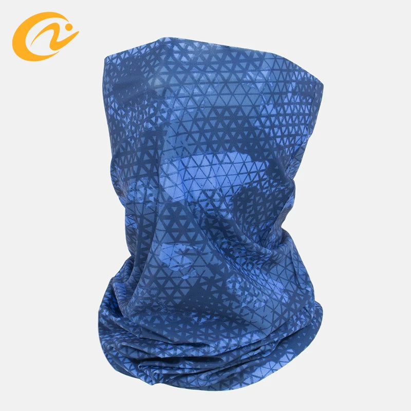 Summer Cooling Custom Print Seamless Face Mask Scarf Super Elastic UPF 50 Navy Outdoor Fishing Tubular Bandana for Men