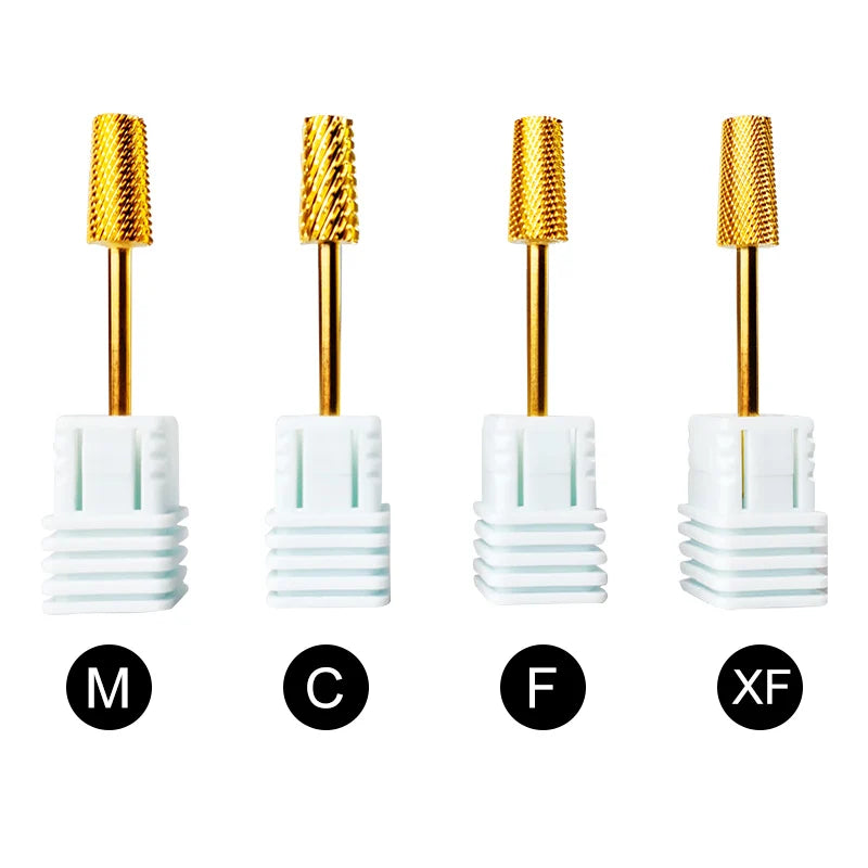 2022 High Quality Smooth Flat Gold Coated Tungsten Rotary Carbide Nail Drill Bit