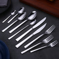Classic Stainless Steel Silverware Set for Back to School-Restaurant Cutlery Tableware with Spoon Fork Flatware