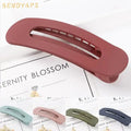 Vintage Korean Women's Hair Accessories Matte Duckbill Hair Clip Claw Resin Geometric Plastic Hairpin Hair Barrettes