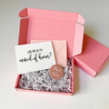 Small Light Pink Custom Printed Cardboard Corrugated Carton Shipping Package for Face and Eye Cream with Sponge Liner