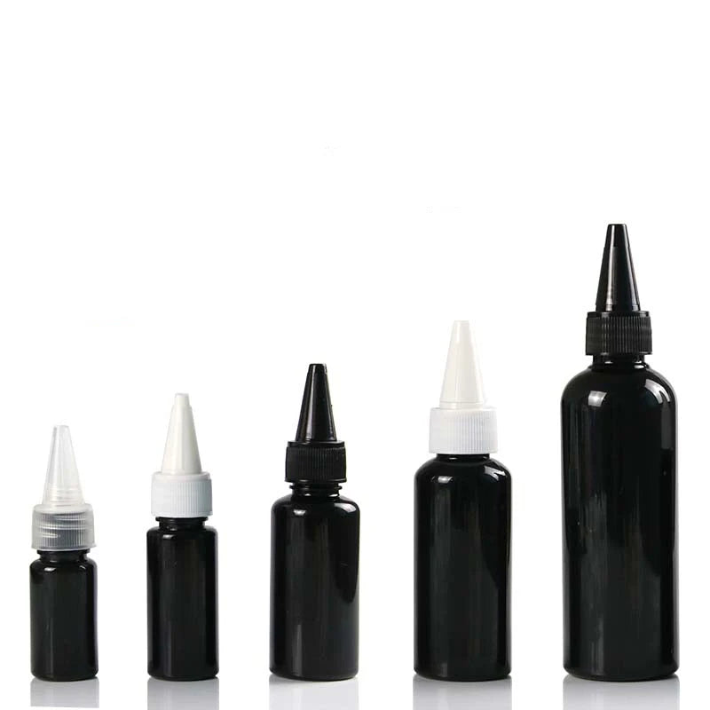 10ml 20ml 30ml 50ml 100ml Round Shoulder Small White Empty Travel Spray Bottle for Skin Care Ink Glue PET PP Screw Cap