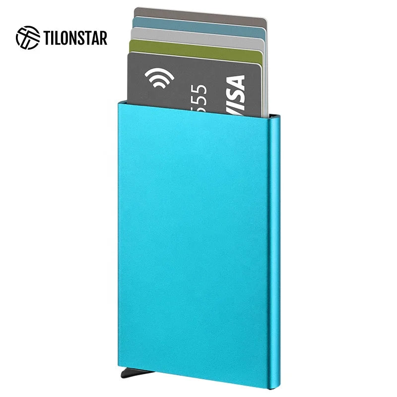 Factory Custom Aluminum Business Card Holder Mens Rfid Wallet