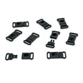 Factory Sale 10mm Black Plastic Breakaway Safety Buckles for Paracord Webbing Garment Bag DIY Accessories
