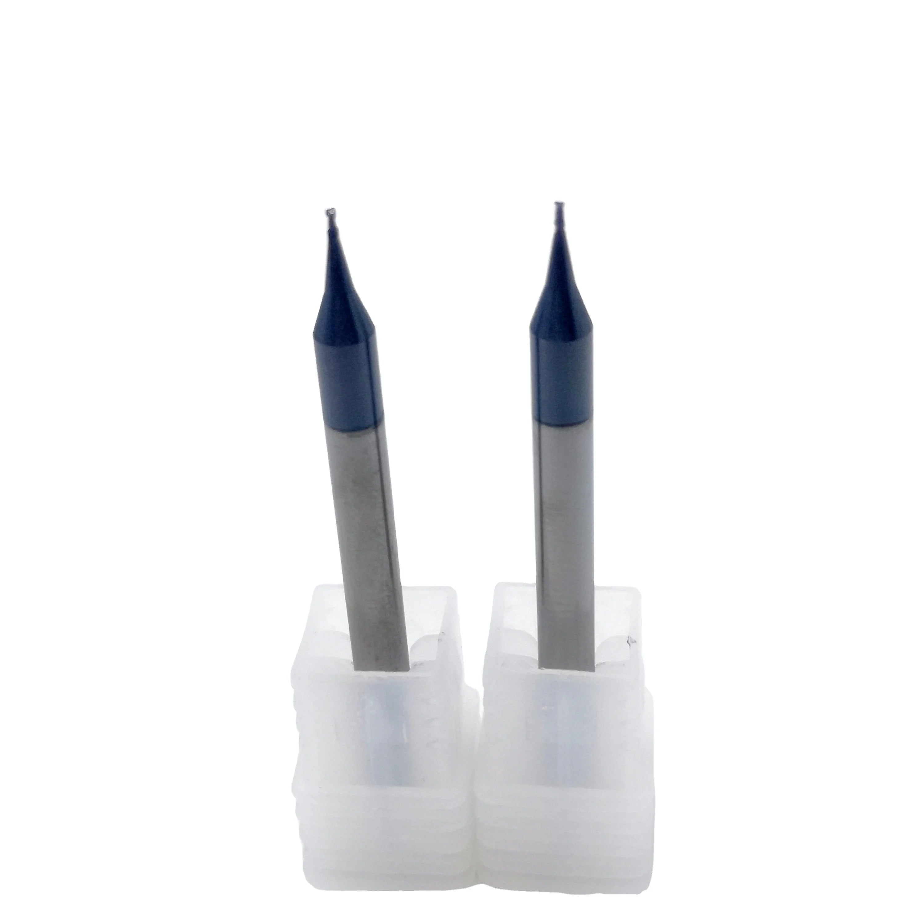 HRC55/65 High-Precision Solid Carbide End Mills 0.6mm Micro Diameter 2 Flutes Flattened Endmills OEM Cutter for Non-Ferrous