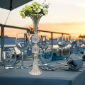New Arrival Horn Shaped Clear Acrylic Flower Stand Wedding Centerpieces Cheap Flower Vase Table Decoration