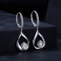 Simple Classic Water Drop Round Brilliant Cut 0.5CT Moissanite Earrings Light Luxury Elegant Style S925 Sterling Silver Earrings