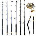 OEM Alu Bent Butt Roller Guide Big Game Fishing Pole Boat Rod Straight Butt Fiberglass Blank Deep Sea Tuna Shark Trolling Rod