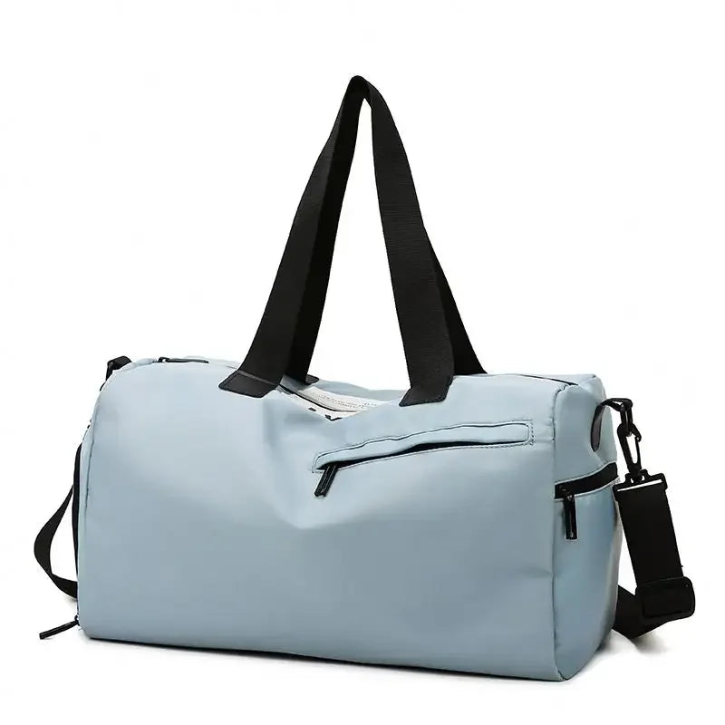 2024 New Custom Dry Wet Sport Duffel Holdall Training Yoga Travel Overnight Weekend Shoulder Tote Gym Bag With Shoes Compartment