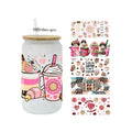88+ Styles Wholesale Hot Sale  Coffee Chisme UV DTF Cup Wraps Transfers 16oz Libby Cup Wrap Sticker for Tumblers DIY