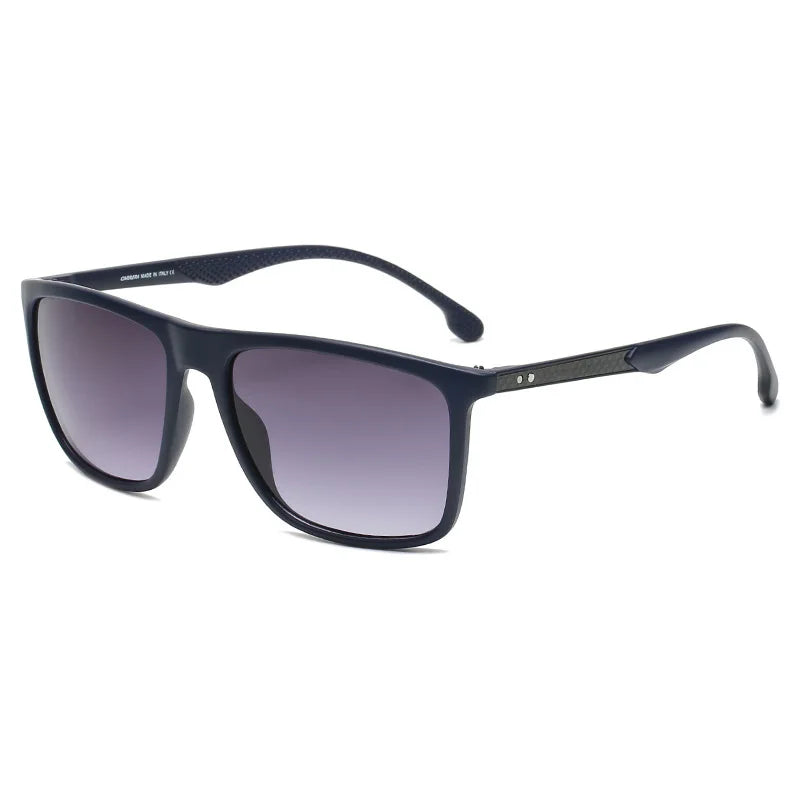 Men's Fashionable UV400 Polarized Sunglasses for Outdoor Sports Custom Logo on Lens PC Frame-Black Brown Night Vision Shades
