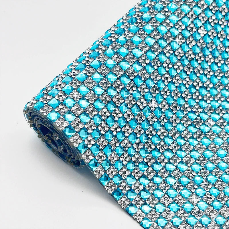Wholesale 24*40cm Flatback Hot Fix Rhinestone Applique Iron-On Crystal Sheet for Bags and Shoes Glass Rhinestone Sheets MegaBDM