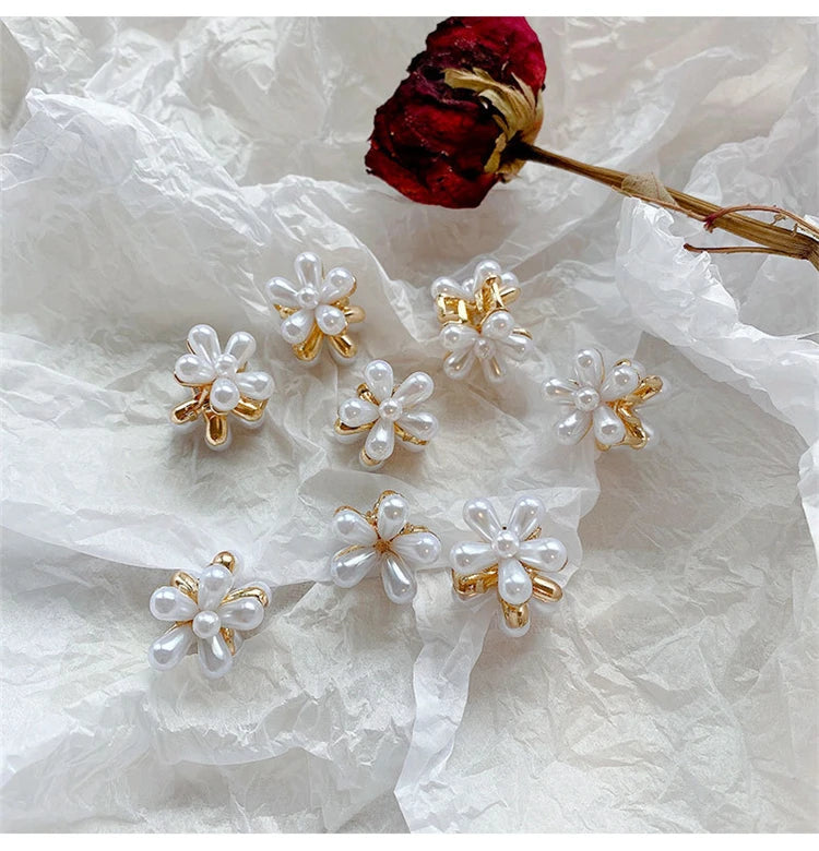 Fashion Pearl Headwear Elegant Hair Clip Hairpin Headdress Girls Hairclips Hair Accessories Retro Daisy Hairpin