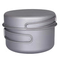 Custom Titanium Outdoor Cookware Set-Camping Cooking Pot and Pan with Folding Handle