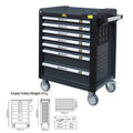 Srunv Workshop Trolley With 7 Drawers 421 Pcs Tool Cabinet With Hand Tool Setcabinet With Stainless Steelcar Repair Tools Set MegaBDM