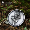 SS8-681P Stainless Steel New Fashion Stainless Steel Rose Flower Pendant Round Shape Romantic Jewelry for Women Men's Pendant