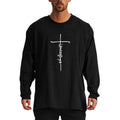 Oversized Long Sleeves T-shirt Men Cotton Loose Sports Hip Hop Street Fashion Unisex Clothing Gym Fitness Bodybuilding Tee Shirt