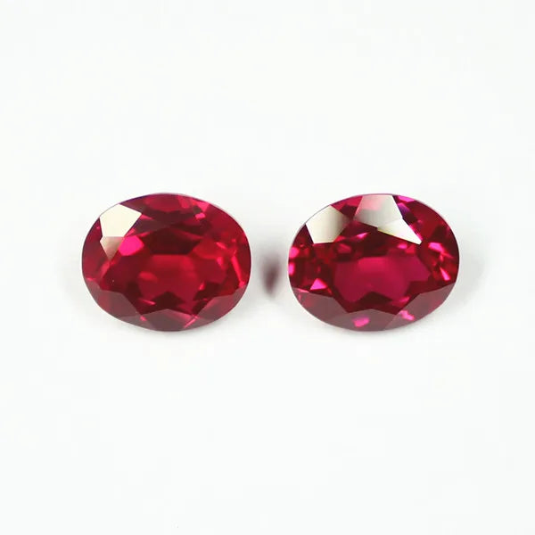 Wholesale 5A Oval Shape Lab Created Ruby Stone Loose Ruby Synthetic Gemstones for Jewelry