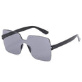 Fashion Square Frameless Candy Color One Piece Sunglasses for Women Men Rimless Glasses