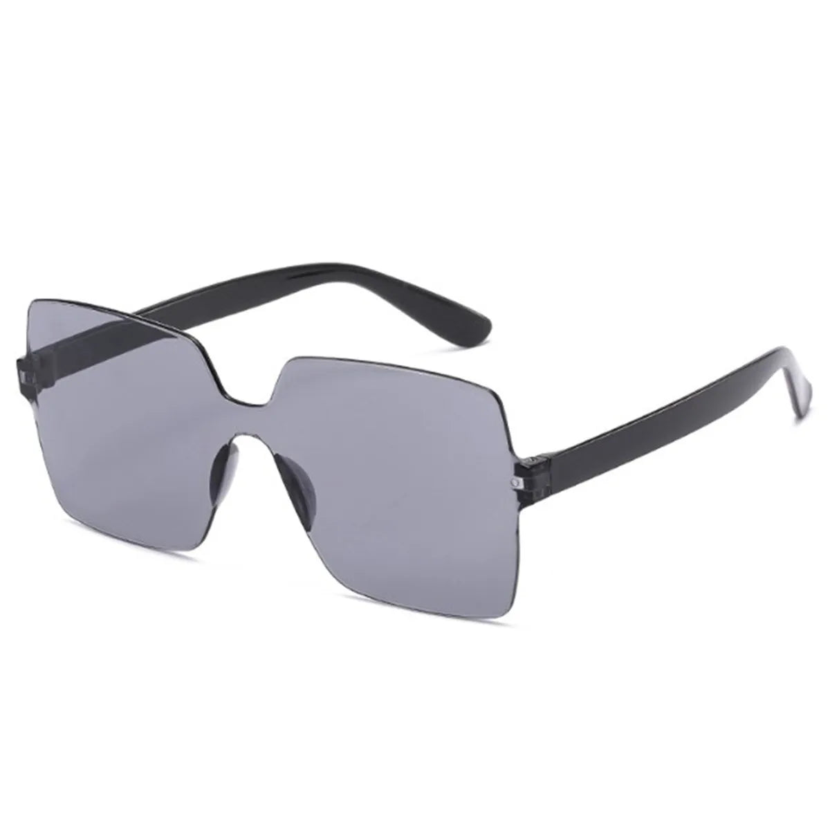 Fashion Square Frameless Candy Color One Piece Sunglasses for Women Men Rimless Glasses