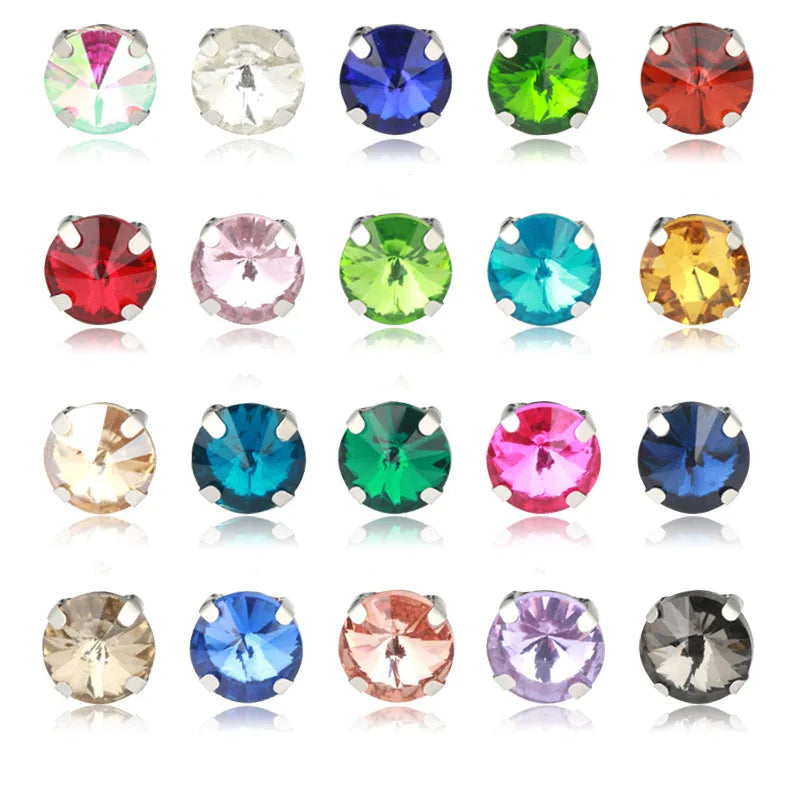 Factory Wholesale Silver Claw Setting Diamonds Wedding Dress Shoes Bags Headband Handmade Glass Drill Crystal Sewing Rhinestones