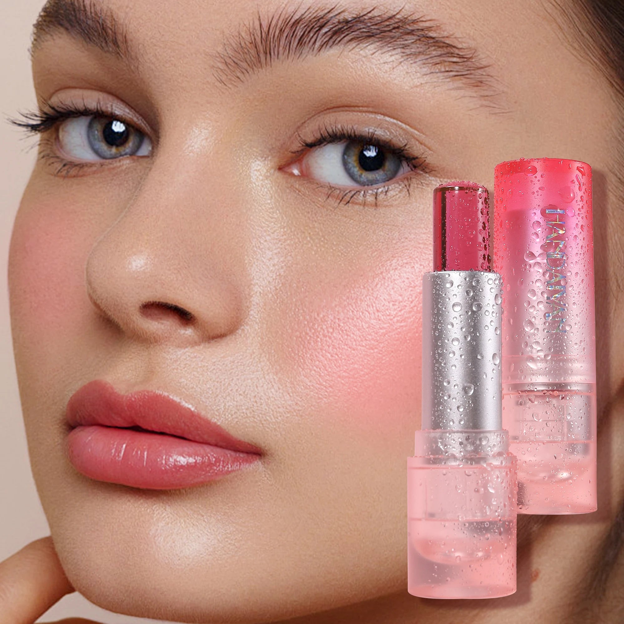HANDAIYAN Dewy PH Reactive Warming Lip Balm Water Fruit Jelly Tint Anti-cracking Moisturizing Lipstick My Label Deal