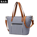 ZUOLUNDUO Luxury Designer Handbags for Women Striped Style Large Logo Pattern Famous Brand for Female Ladys