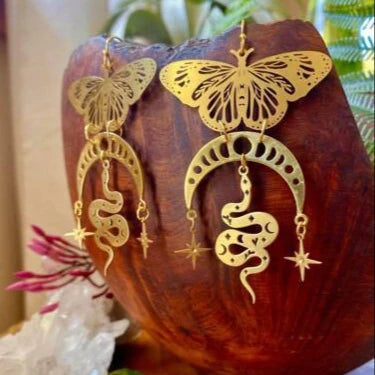 Fashion Lovely Shinning Stars Snakes Bohemian Earrings for Women Girls Long Earrings Cute Boho Jewelry Gifts