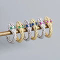 High Quality 2020 New Design INS 925 Sterling Silver Jewelry Cubic Zirconia Snake Hoop Earrings Women