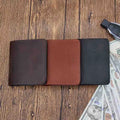 2026 New Design Crazy Horse Leather Card Holder Wallet RFID Blocking Men Slim Wallet