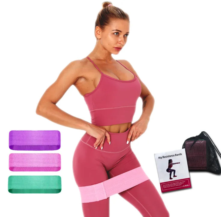 Loop Exercise Band for Yoga & Fitness Eco-Friendly Latex with Anti-Slip Rolling for Circle Squats Training