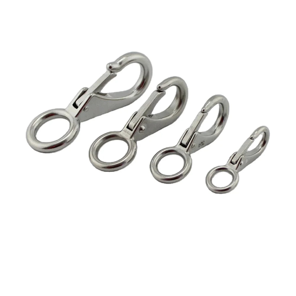 Snap Hook 304 316 Stainless Steel Carabiner bag carabiner Spring hook carabine Camping Climbing Secure Lock