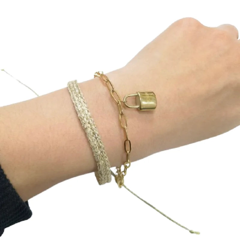 Simple Creative Bracelet Accessories Hip Hop Fashion Women's Stainless Steel Two-Piece Bracelet