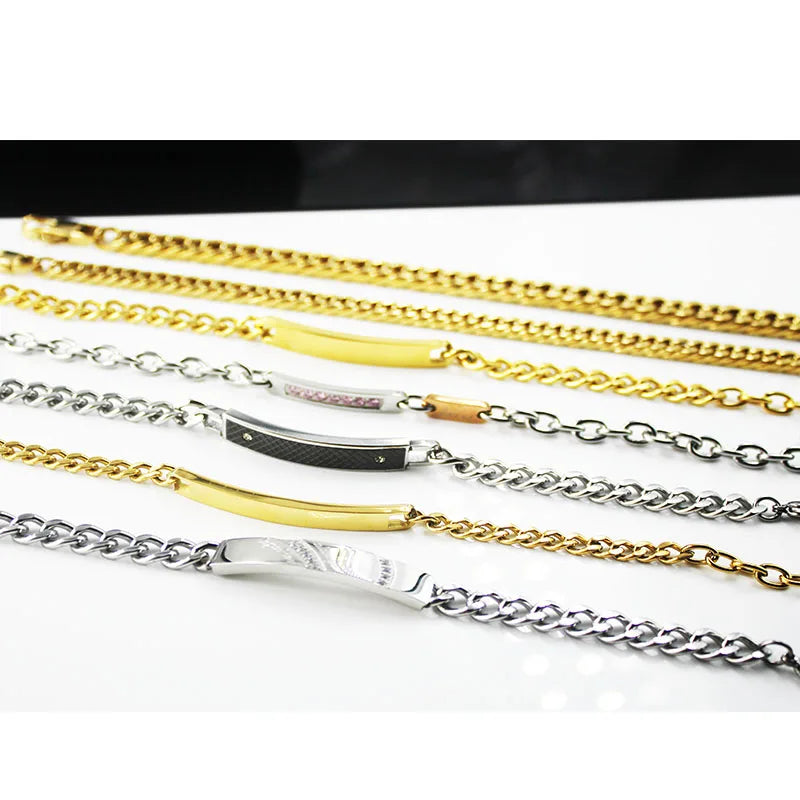 BMZ 2026 New Style 316L Stainless Men logo Free Bracelet Gold Men