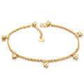 HOVANCI Charm Summer Trendy Gold Plated Anklets for Women Wedding Dainty Anklet